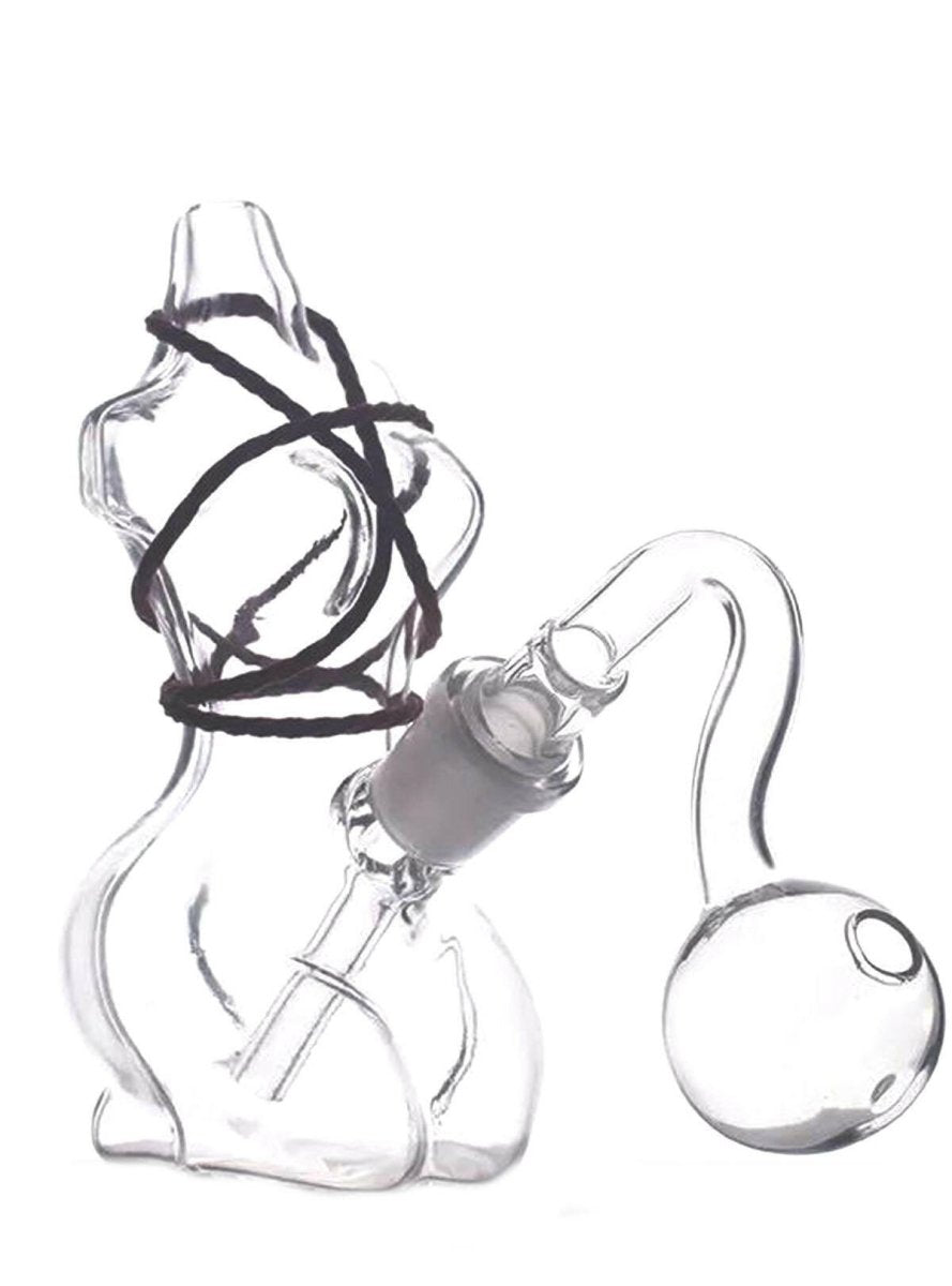 6" Glass Shibari Oil Burner Water Pipe - Simple Glass Pipe