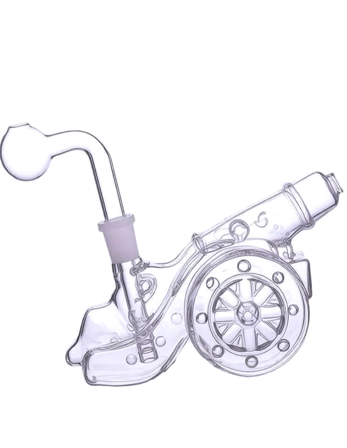 4" Glass cannon oil burner water pipe