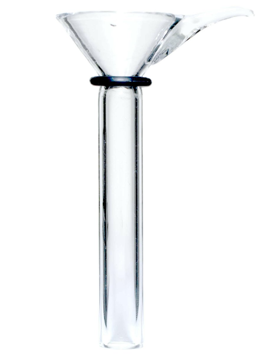 Glass Stem Slider Funnel with mini handles - Simple Glass Pipe