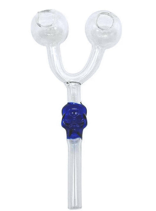 5" Glass Slingshot SKull Oil burner Pipe - Simple Glass Pipe