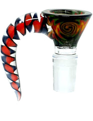 Glass on Glass 14mm Snake Tail Bowl - Simple Glass Pipe