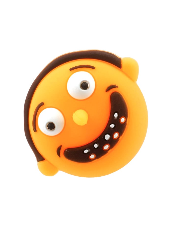 4-inch smile face silicone spoon pipe with removable glass bowl