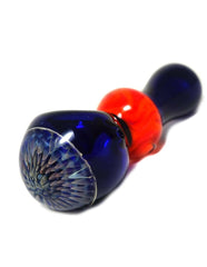 4" Blue Glass SPoon Hand Pipe - Simple Glass Pipe