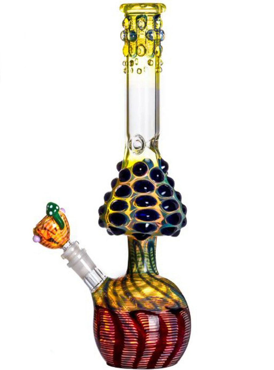 13" Round Glass Water Bong Pipe - Simple Glass Pipe