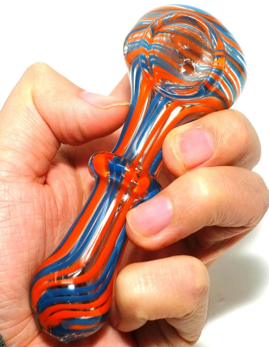 4" Simple Glass Hand Spoon Pipe - Simple Glass Pipe