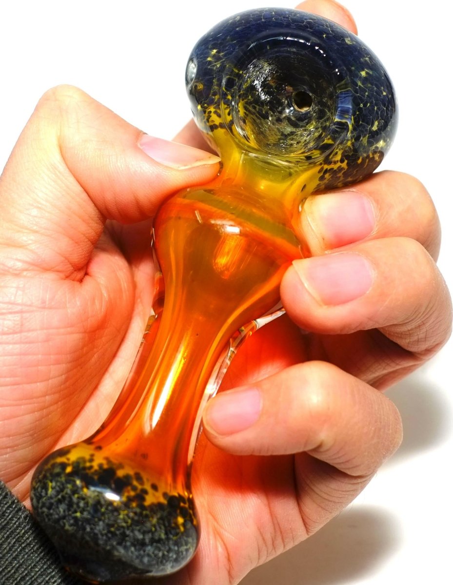 compact glass spoon pipe alternate view