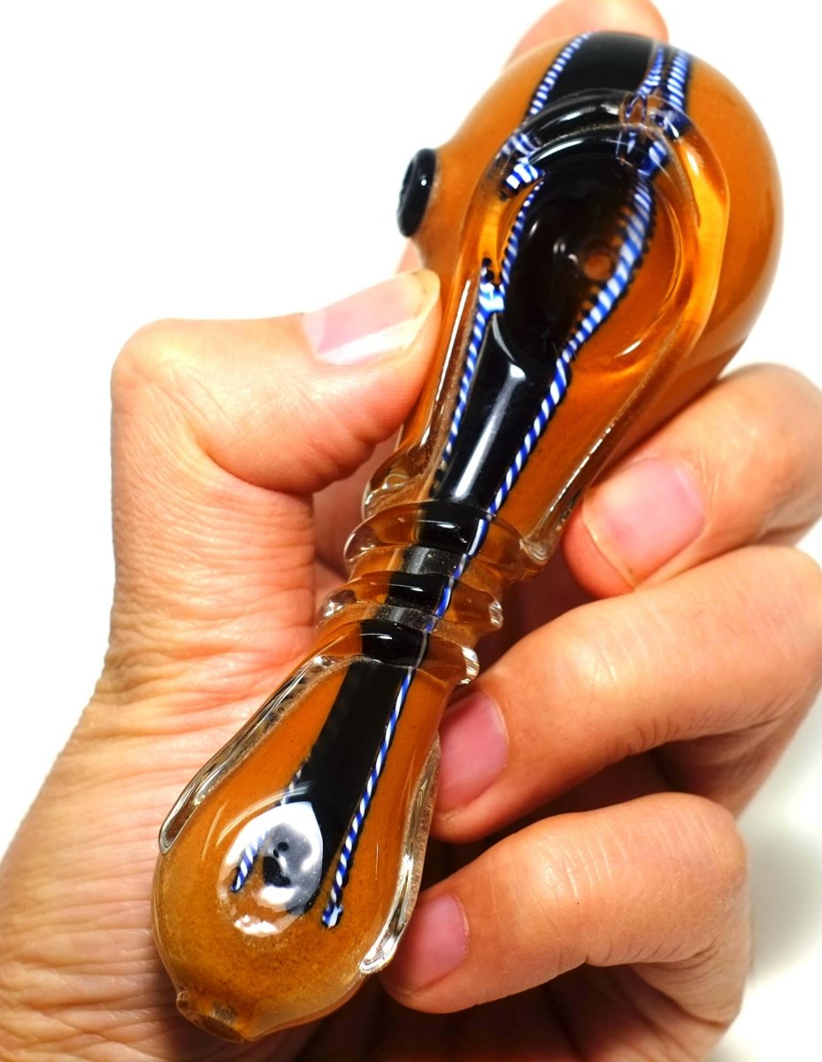 4" Glass Hand Spoon Pipe - Simple Glass Pipe