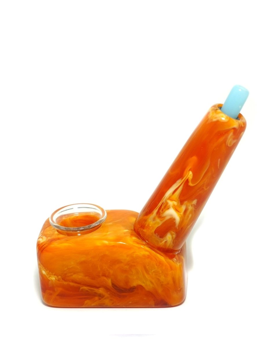 4"Tobacco Pipe Resin Smoking Pipe with Glass Bowl - Simple Glass Pipe