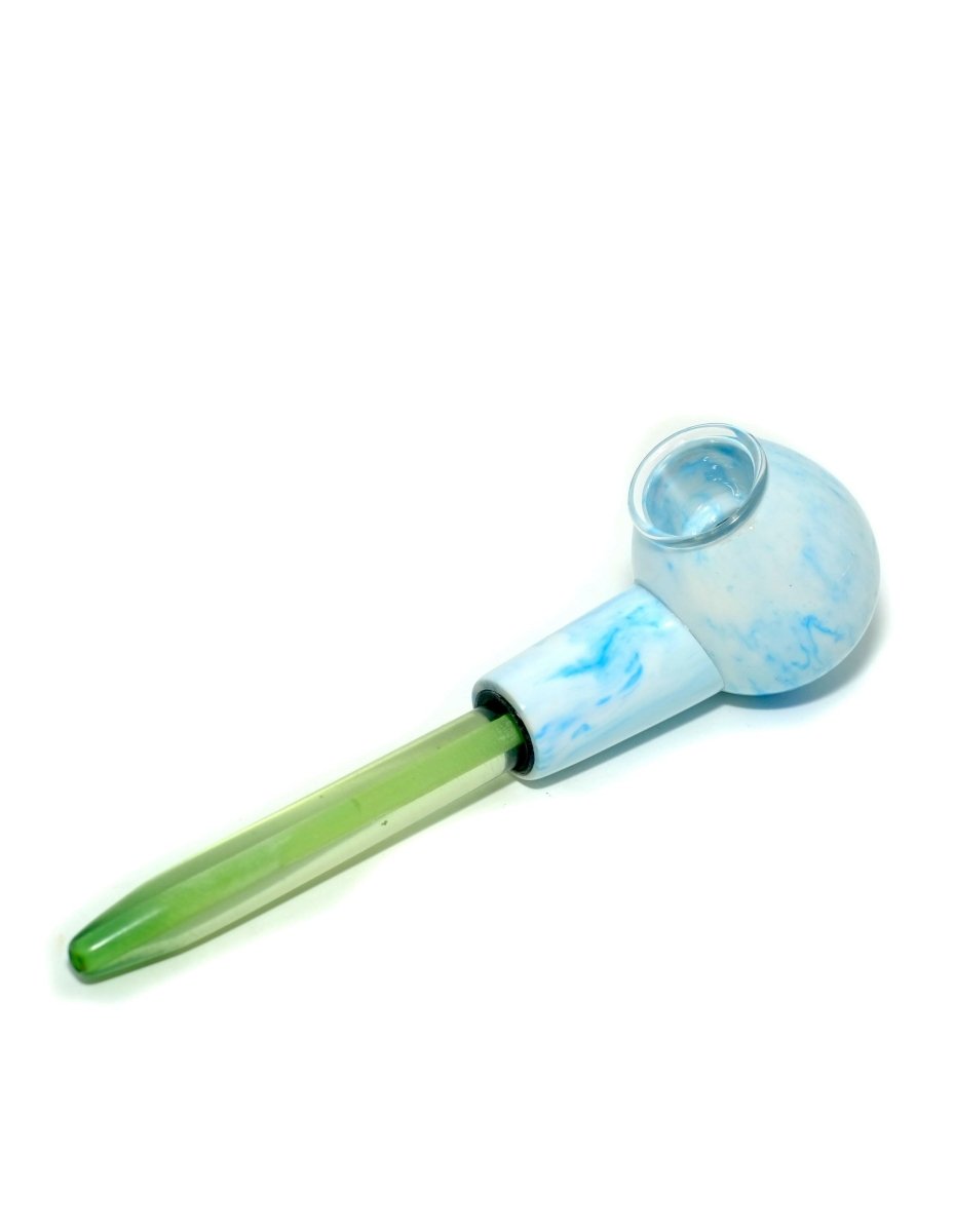 4.5 "Blue Tobacco Pipe Resin Smoking Pipe with Glass Bowl - Simple Glass Pipe