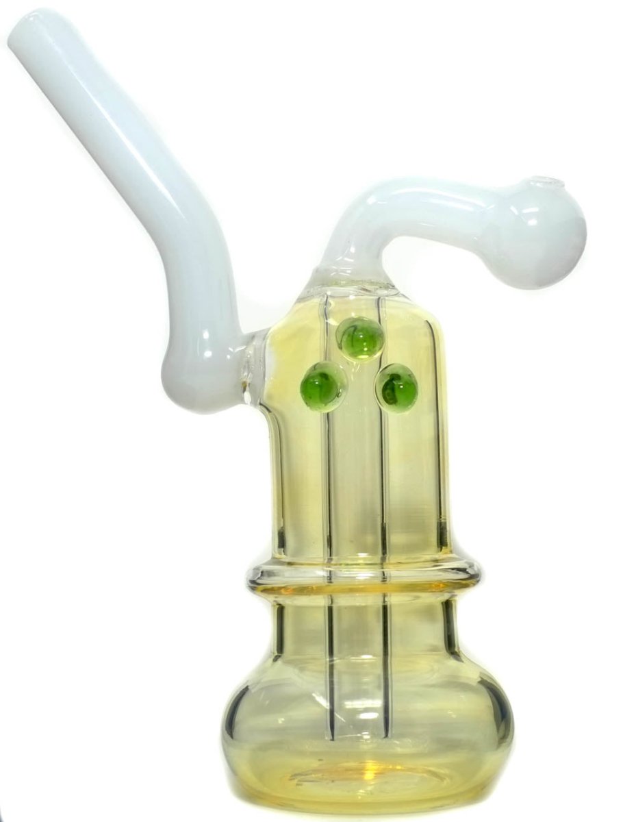 5" Glass Dots Oil Burner Bubbler Pipe - Simple Glass Pipe