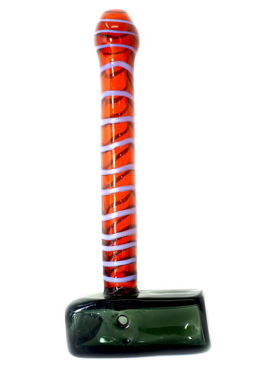 7"  Thor Theme Hammer Glass Pipe