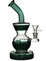 10" Green Round Base Glass Bong - Simple Glass Pipe