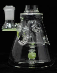 7.5" Green Glass Water Pipe Recycler - Simple Glass Pipe