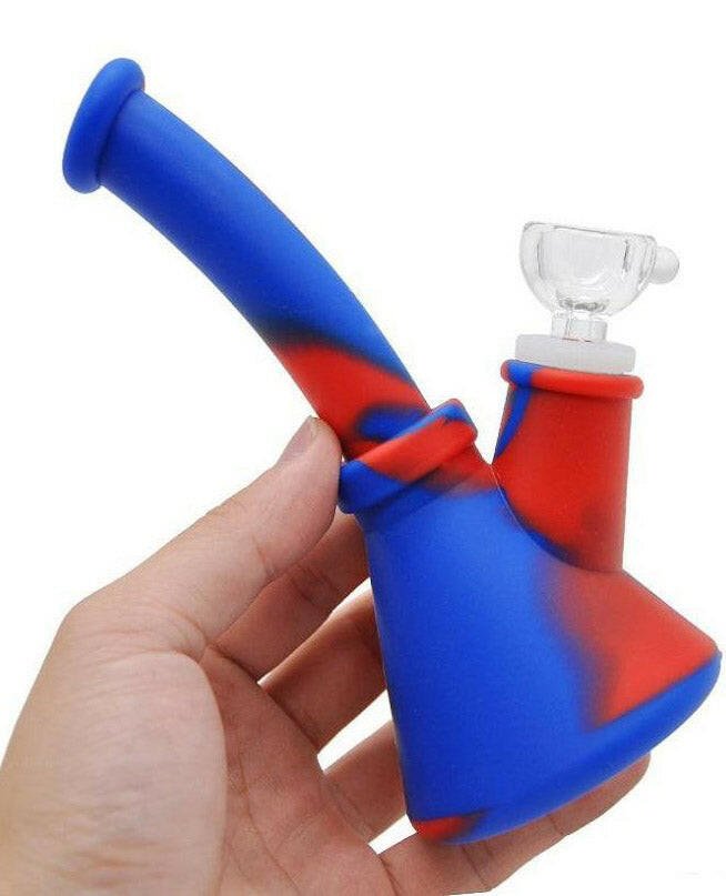 6.5" Silicone Water Pipe - Simple Glass Pipe