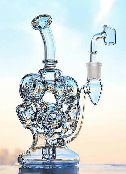 10" Vortex Glass Water Dabbing Rig - Simple Glass Pipe