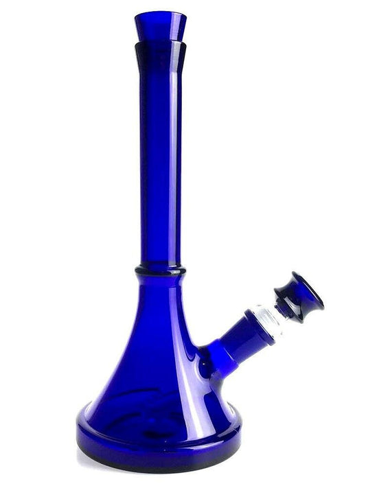 10" Blue Glass Beaker Water Pipe - Simple Glass Pipe