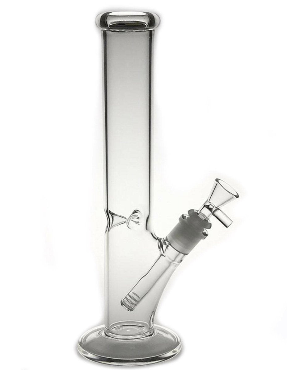 10” Thick Straight Glass Water pipe Bong with ice Pinch - Simple Glass Pipe