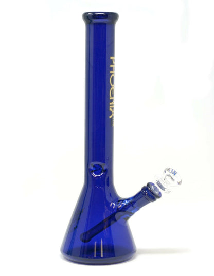 13.5-inch blue Phoenix beaker glass water pipe