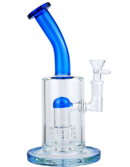 9" Matric Percualter Blue Glass Water Pipe with Perc – Sleek Design for Smooth Filtration