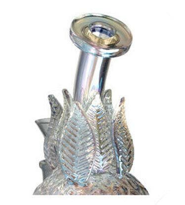 8" Holographic Rainbow Pineapple Glass Pipe - Simple Glass Pipe