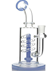 10" Straight Tube Spiral Perc Glass Water Pipe - Simple Glass Pipe