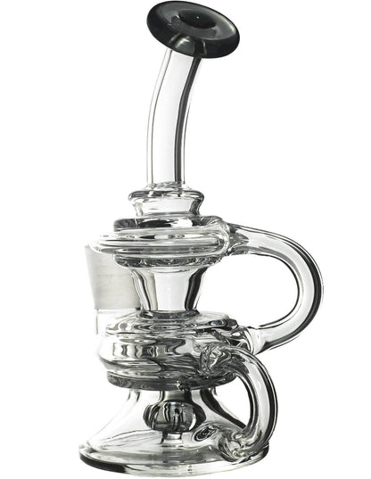 Compact recycler bong with small internal percolator