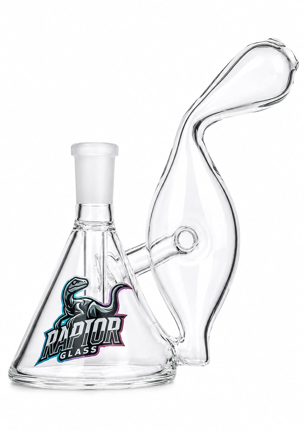 RaptorGlass clear recycler water pipe with 14mm joint