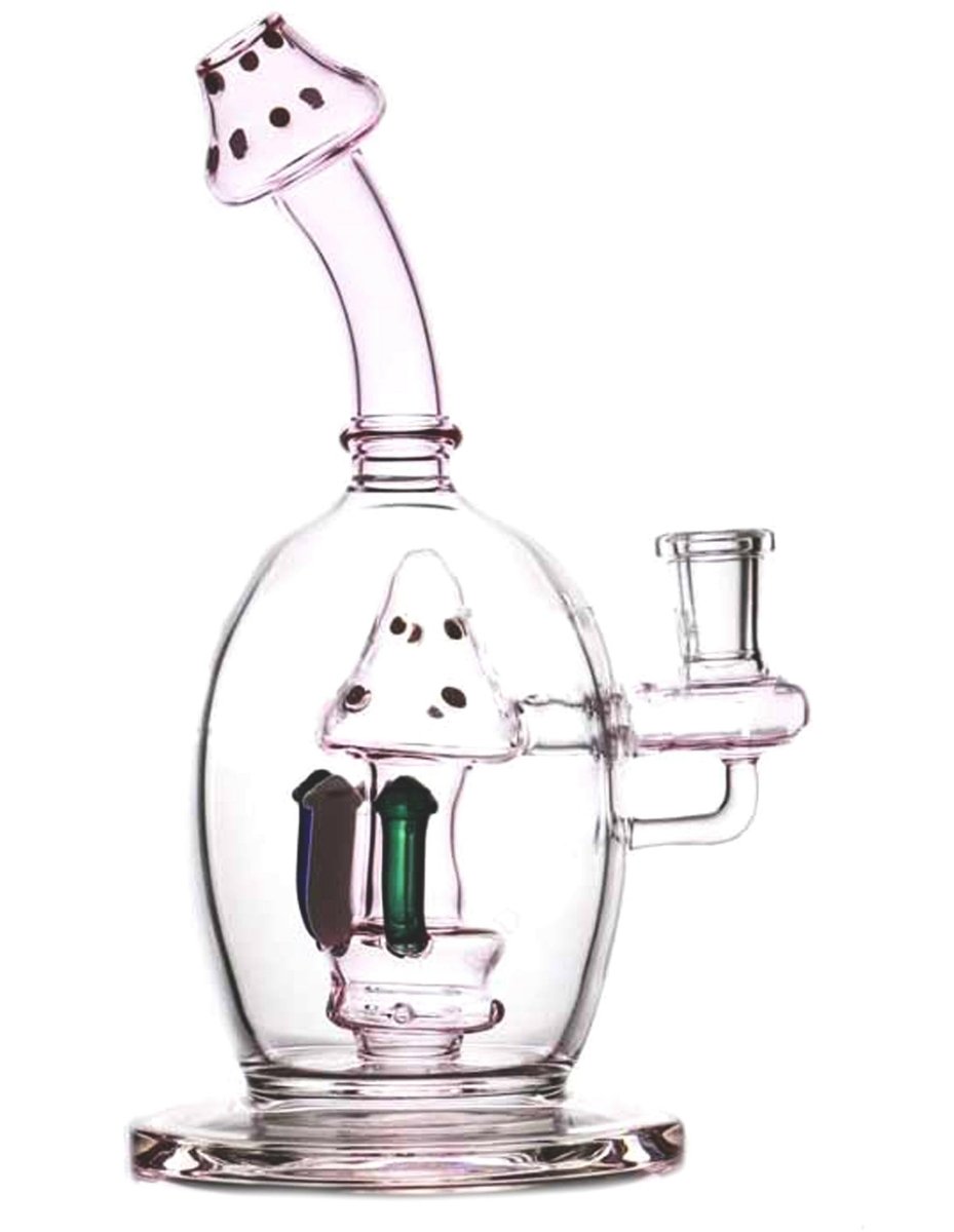 9" Pink Glass Water Pipe Bong - Simple Glass Pipe