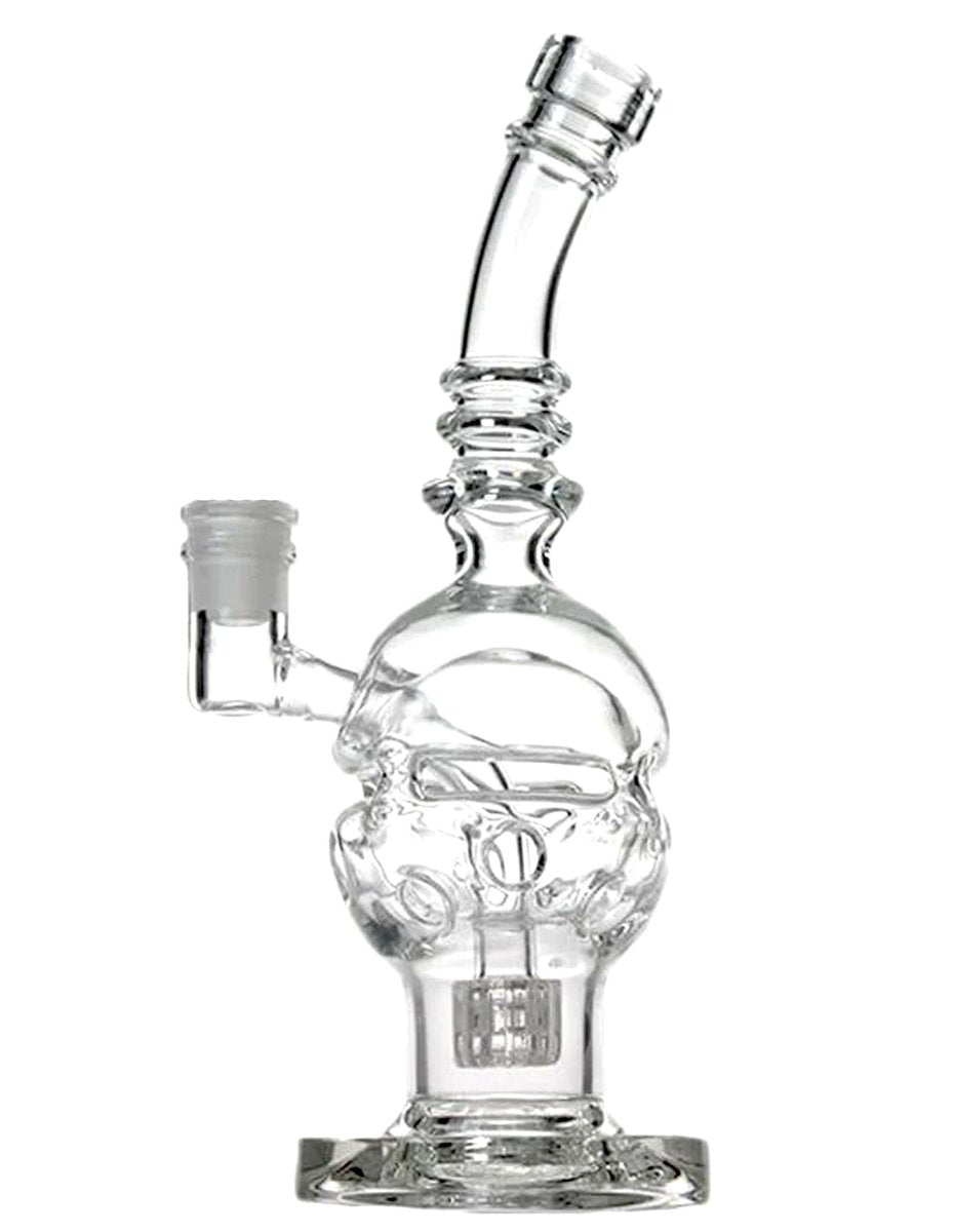 9" Glass Recycler Water Pipe with Matrix Percolator - Simple Glass Pipe