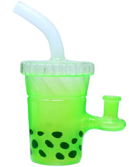 4.5" Bubble Tea Glass Water Pipe - Simple Glass Pipe