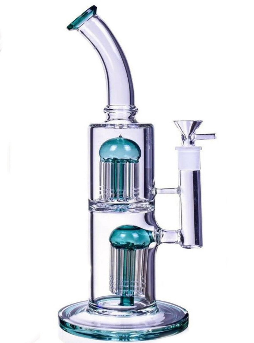 9" Glass Arm Tree Perc Water Pipe Bong - Simple Glass Pipe