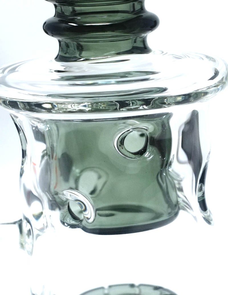 Matrix percolator detail in dark-tinted straight water pipe