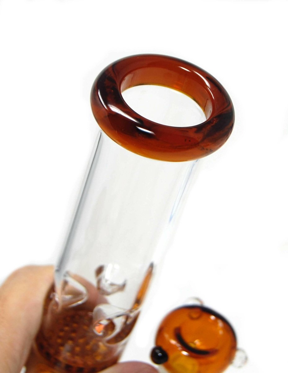 11" Glass 3 layer Honeycomb Perc with Ice Pinch Water pipe - Simple Glass Pipe