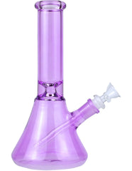 10" Pretty in Purple Glass Beaker Bong pipe