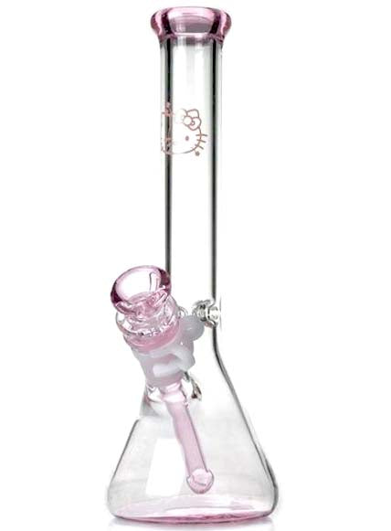 10" Ice Pinch Pink Hello Kitty Bong Glass Water Pipe