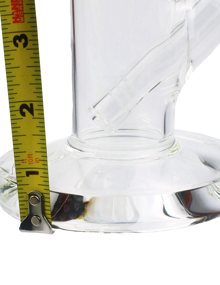 Clear straight tube water pipe alternate view