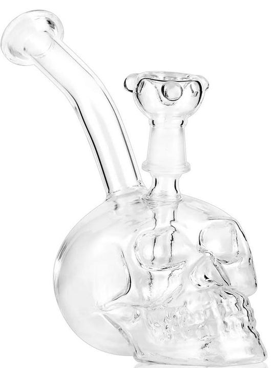 7" Skull Glass Water Pipe