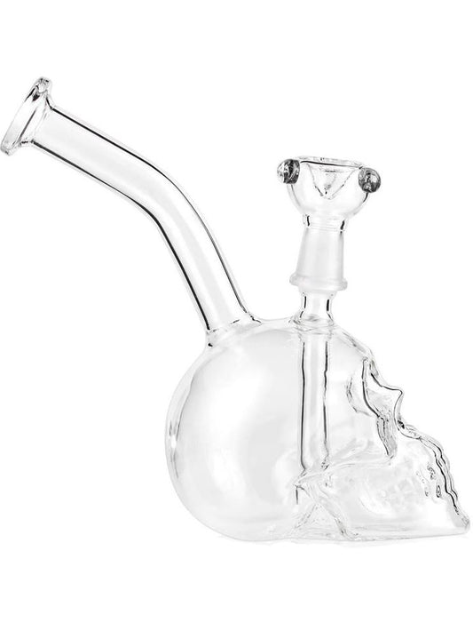 7" Skull Glass Water Pipe