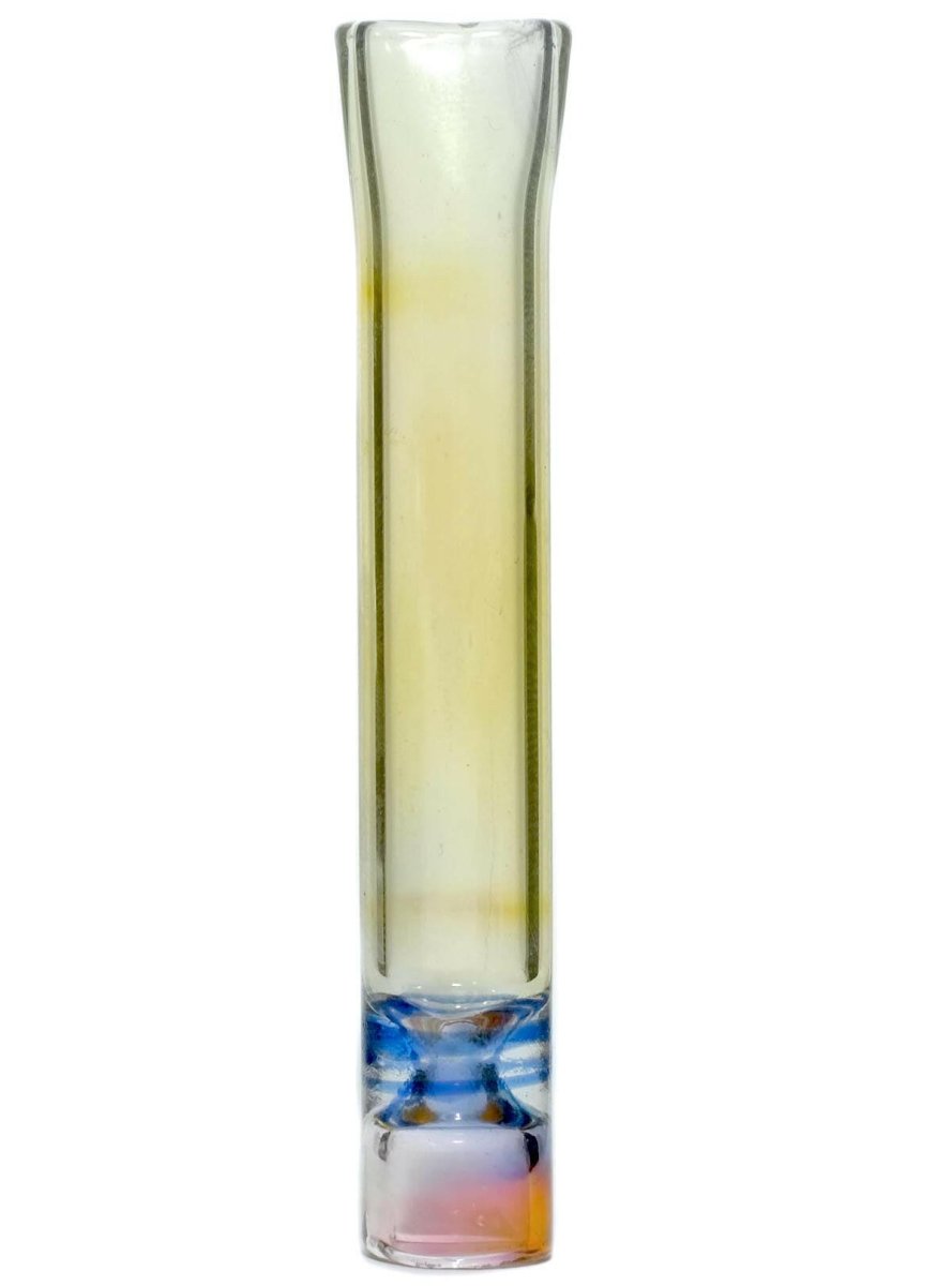Gold glass chillum pipes side view