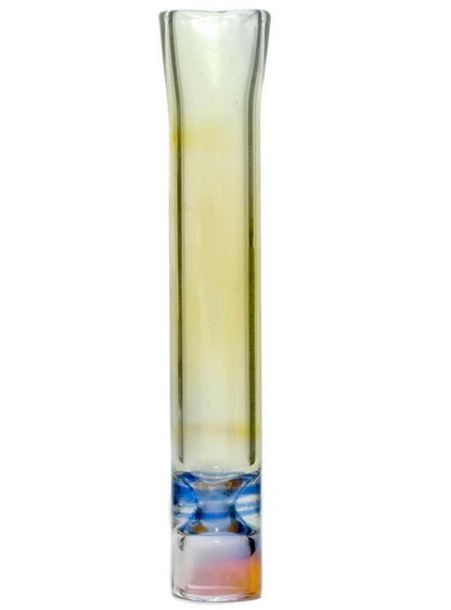 Gold glass chillum pipes side view