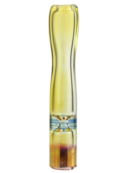 3" Gold  Glass Chillum PIpe  Set of 2