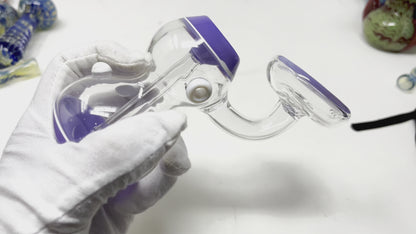 5–5.25" Flying Disk Glass Bubbler – Purple or Green