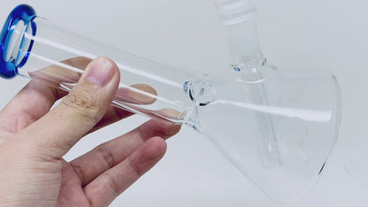 8" Clear Beaker Bong with Ice Pinch – 18mm/14mm
