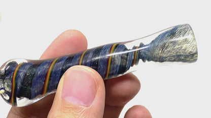 3.5" Dichroic Glass Chillum with Flat Mouthpiece – 25–30g