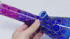 10"  Purple and Pink Gradient Glass Water Pipe with Golden Circle Accents