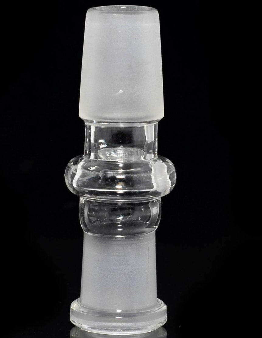 14mm female and 14mm male glass adapter alternate view