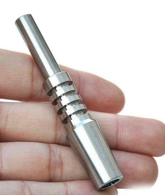 14mm Grade 2 titanium dab collector tip measuring 80mm