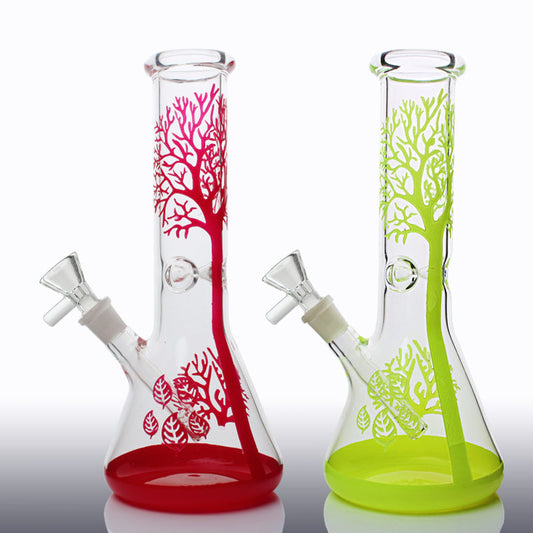 12"  Tree Beaker Glass Water Pipe