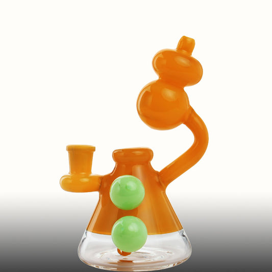 7" Gourd Neck glass water pipe