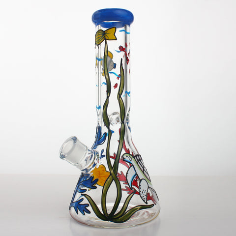 12" Beaker Sea World Glass Water Pipe